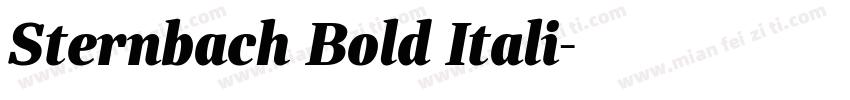 Sternbach Bold Itali字体转换